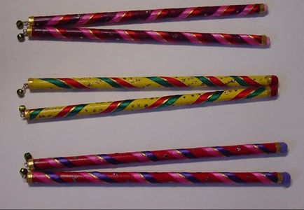 Colourful Dandiya Sticks
