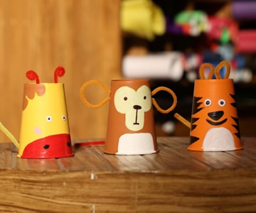 Paper Cup Animals