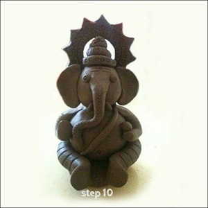 Step 10: Decorating the Ganesh idol