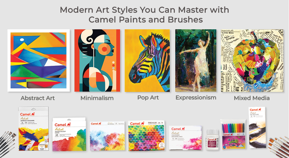 5 Modern Art Styles You Can Master with Camel Paints and Brushes