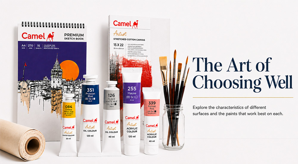 How to Choose the Right Paint for Canvas, Paper, and Other Surfaces