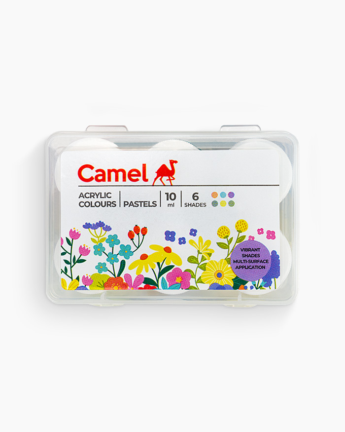 Camel Acrylic Colours Pastel - Assorted pack of 6 shades in 10 ml