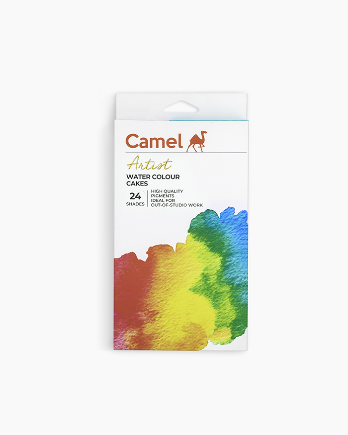 Camel Artist Water Colours - Assorted box of cakes, 24 shades with Brush