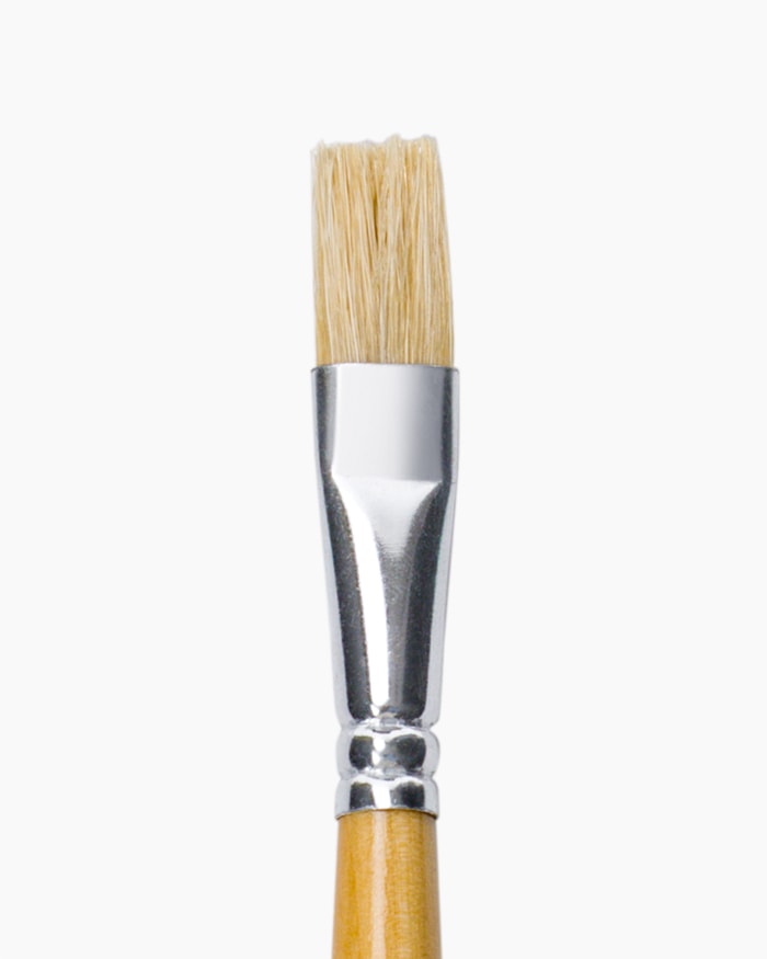 Camlin White Bristle Brush Individual brush, Flat - Series 56