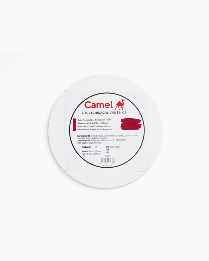 Camel Round Stretched Canvas Round Stretched Canvas