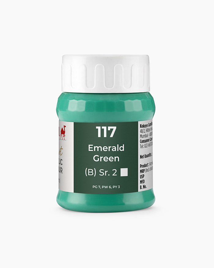 Artist Acrylic Colours Individual jar of Emerald Green in 500 ml