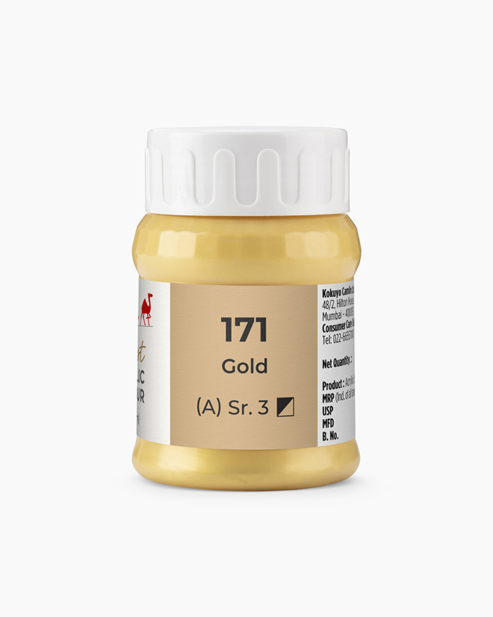 Artist Acrylic Colours Individual jar of Gold in 500 ml