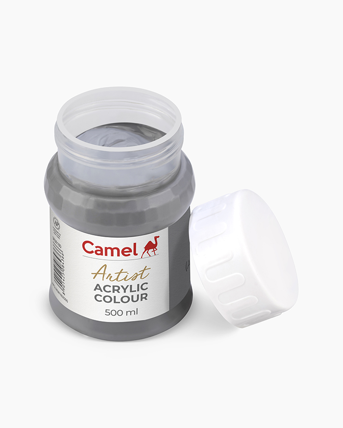 Artist Acrylic Colours Individual jar of Grey in 500 ml
