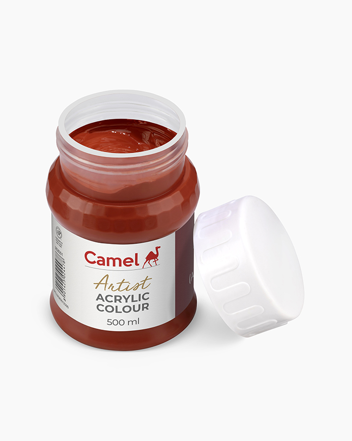 Artist Acrylic Colours Individual jar of Indian Red in 500 ml