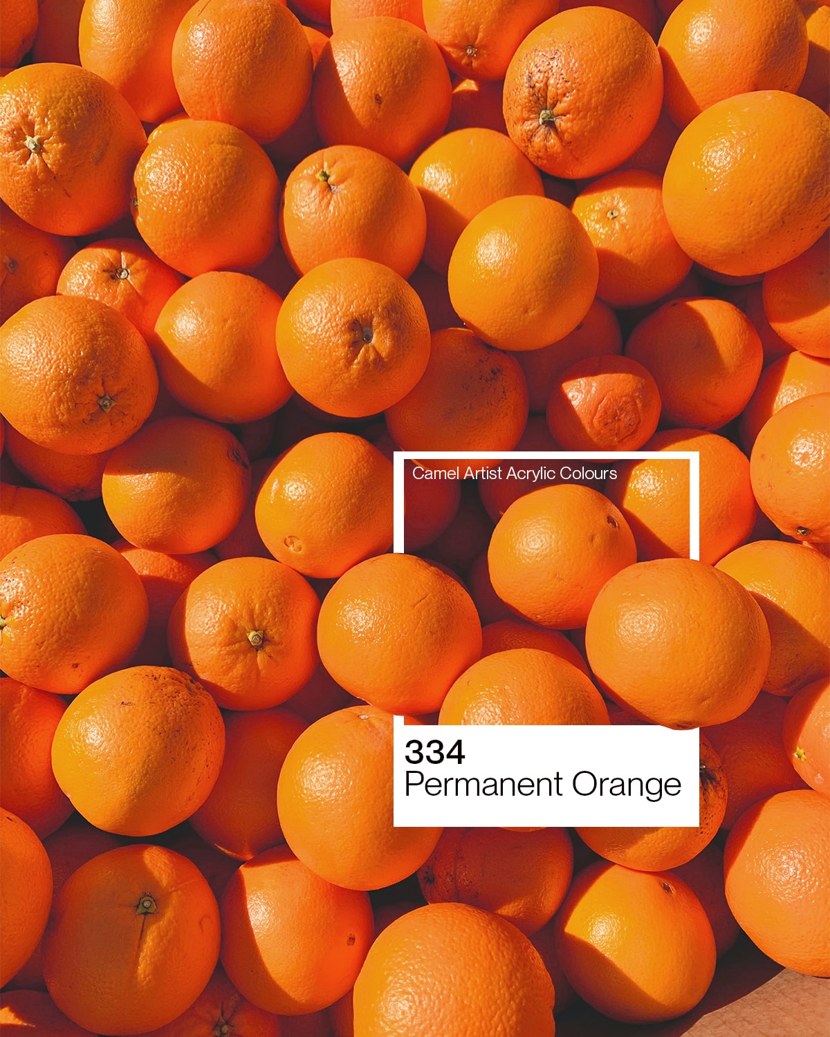 Artist Acrylic Colours Individual jar of Permanent Orange in 500 ml