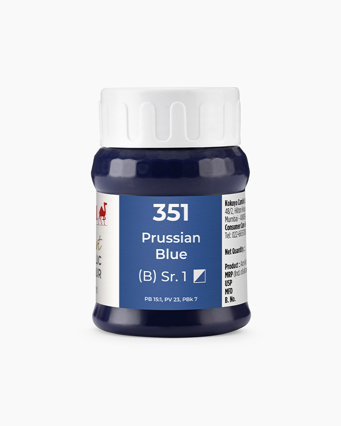 Artist Acrylic Colours Individual jar of Prussian Blue in 500 ml