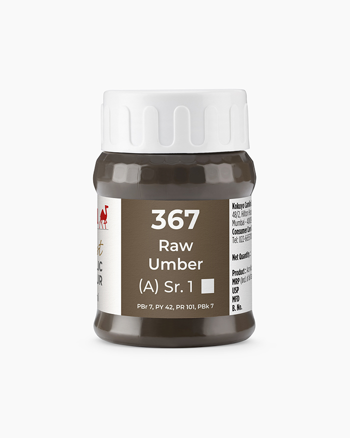 Artist Acrylic Colours Individual jar of Raw Umber in 500 ml