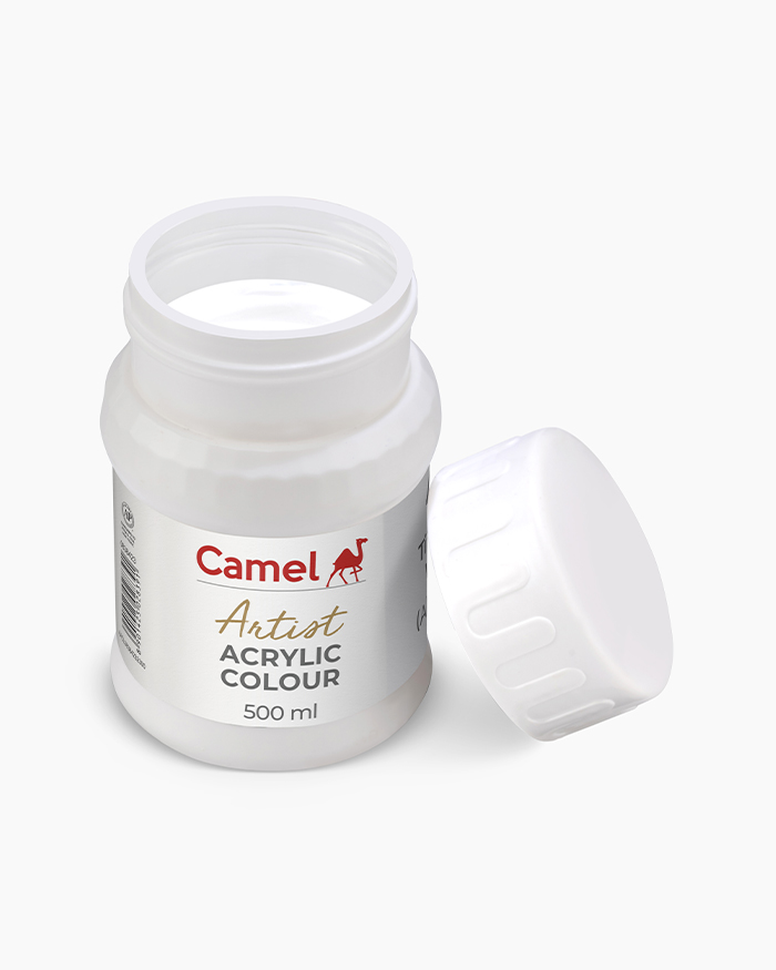 Artist Acrylic Colours Individual jar of Titanium White in 500 ml