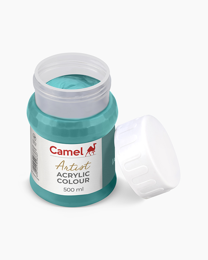 Artist Acrylic Colours Individual jar of Turquoise Green in 500 ml