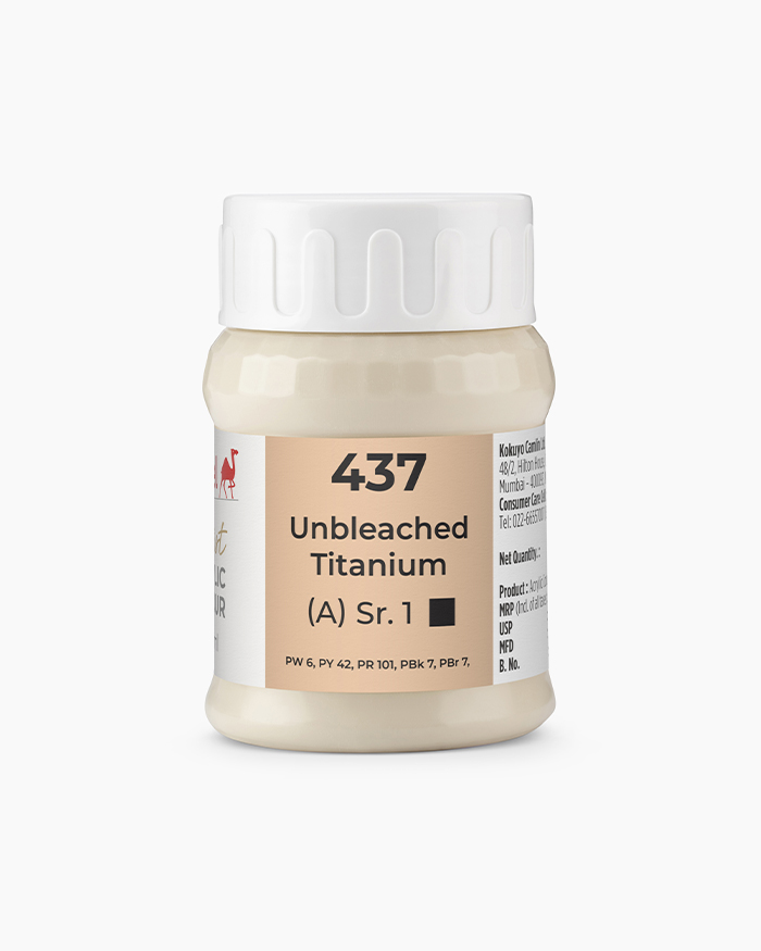 Artist Acrylic Colours Individual jar of Unbleached Titanium in 500 ml
