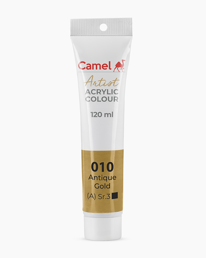 Artist Acrylic Colours Individual tube of Antique Gold in 120 ml