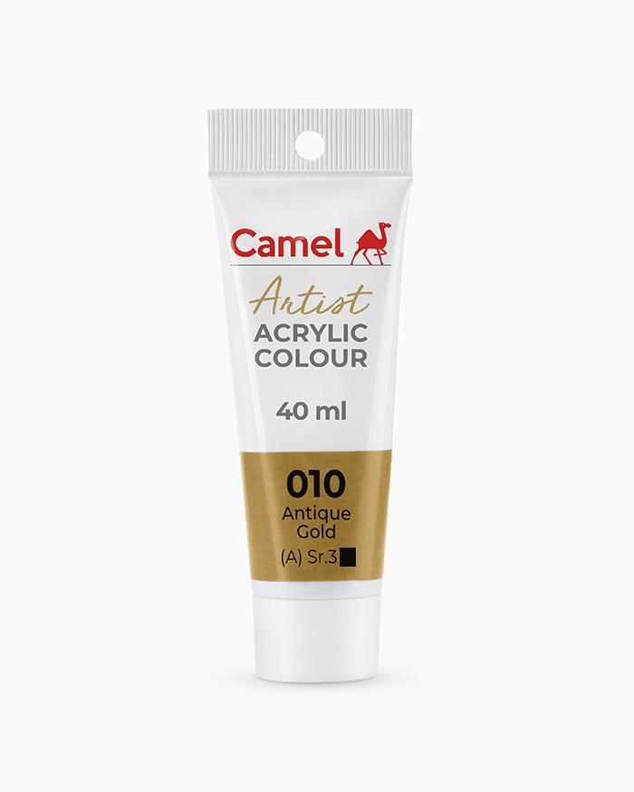 Artist Acrylic Colours Individual tube of Antique Gold in 40 ml