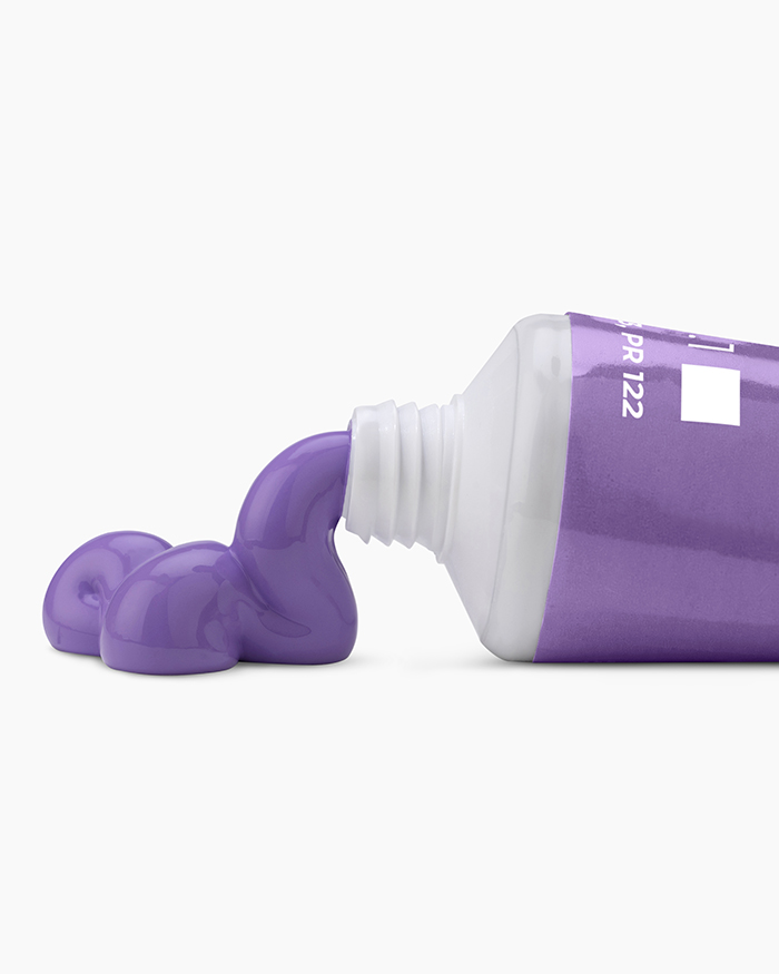 Artist Acrylic Colours Individual tube of Brilliant Purple in 120 ml