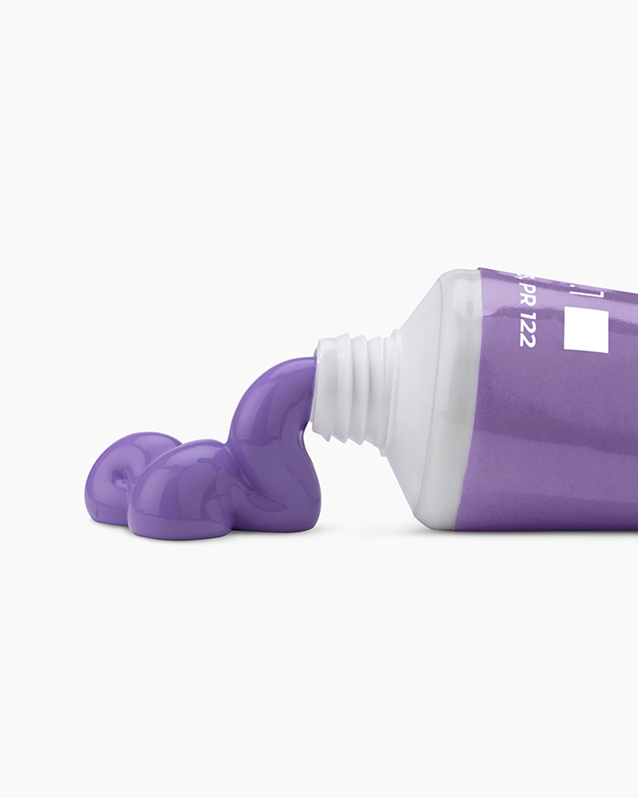 Artist Acrylic Colours Individual tube of Brilliant Purple in 40 ml