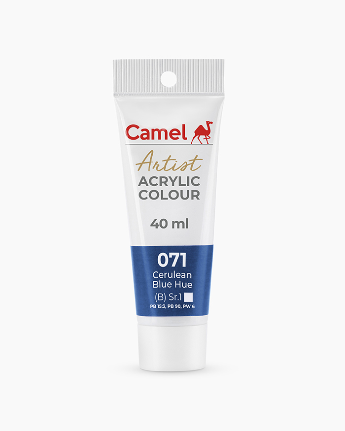 Artist Acrylic Colours Individual tube of Cerulean Blue Hue in 40 ml