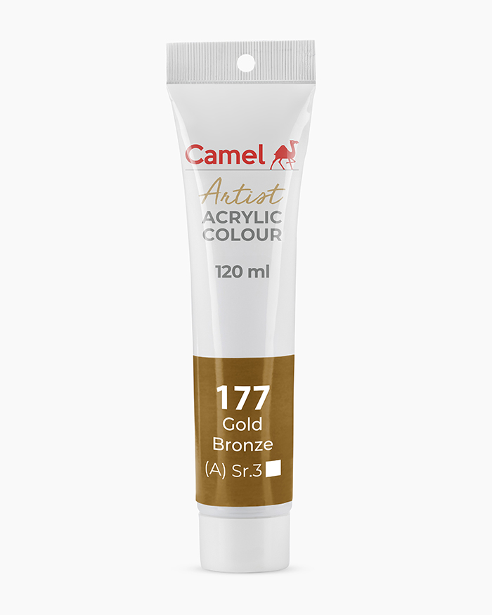 Artist Acrylic Colours Individual tube of Gold Bronze in 120 ml