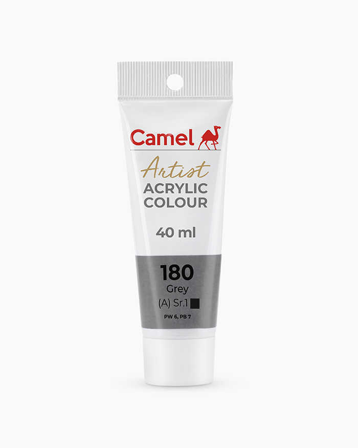 Artist Acrylic Colours Individual tube of Grey in 40 ml