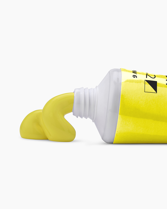 Artist Acrylic Colours Individual tube of Lemon Yellow in 120 ml