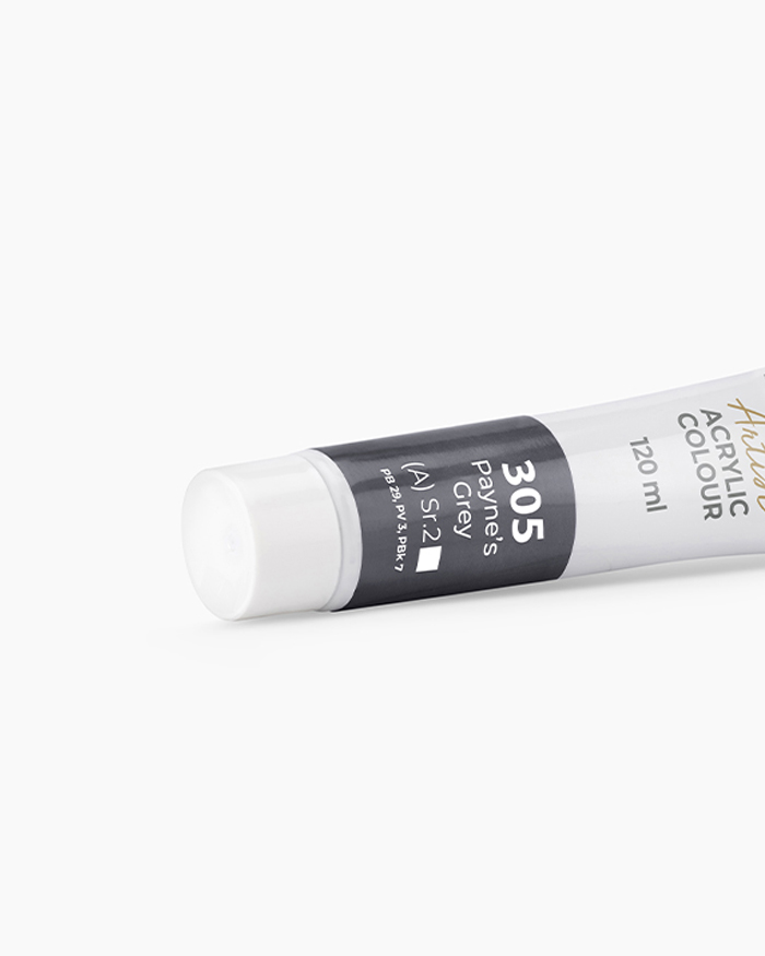 Artist Acrylic Colours Individual tube of Payne's Grey in 120 ml