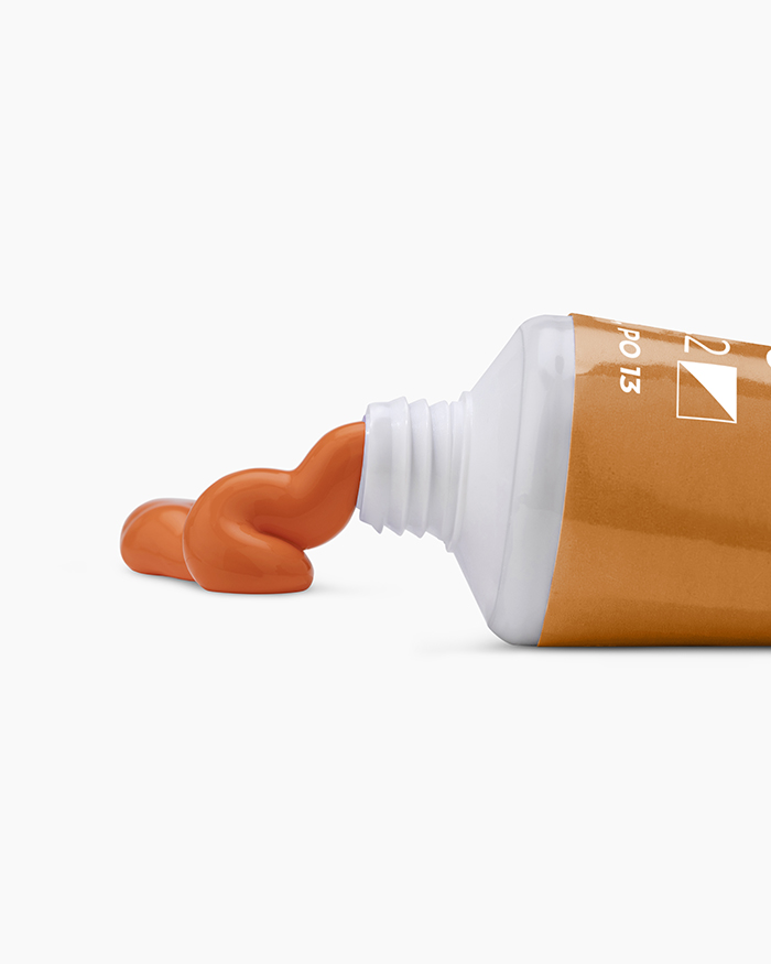Artist Acrylic Colours Individual tube of Permanent Orange in 120 ml