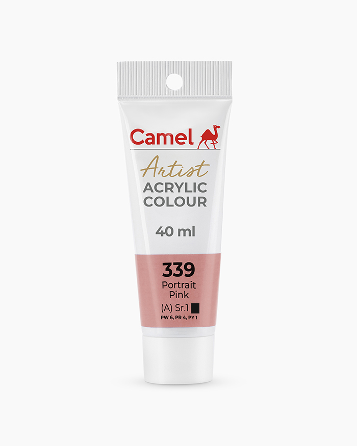 Artist Acrylic Colours Individual tube of Portrait Pink in 40 ml