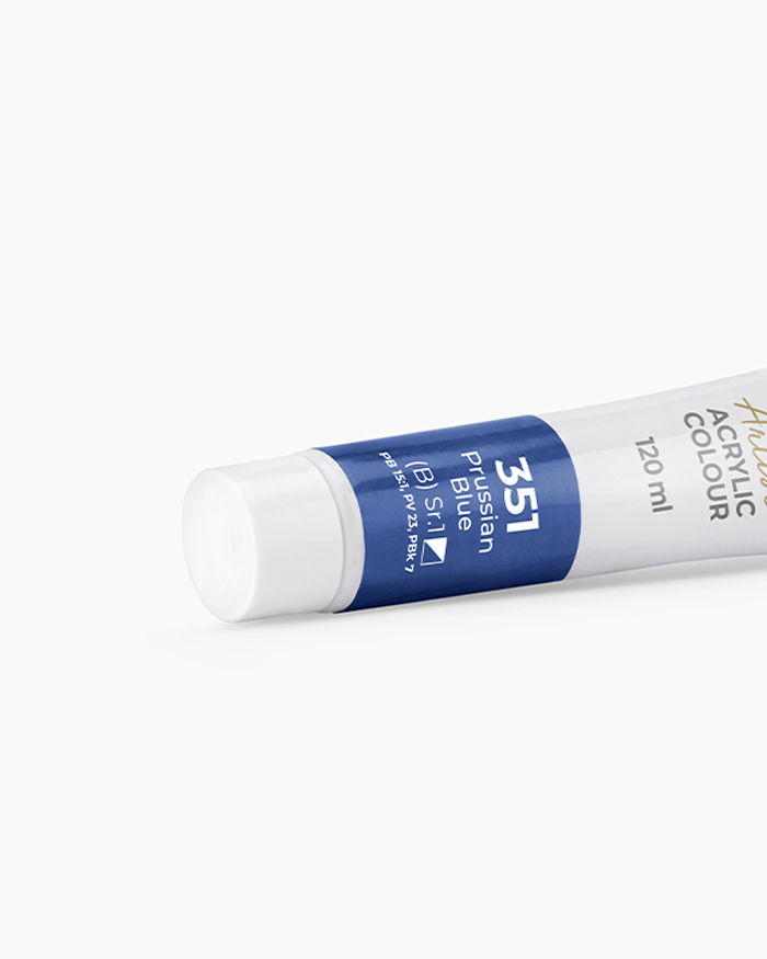 Artist Acrylic Colours Individual tube of Prussian Blue in 120 ml