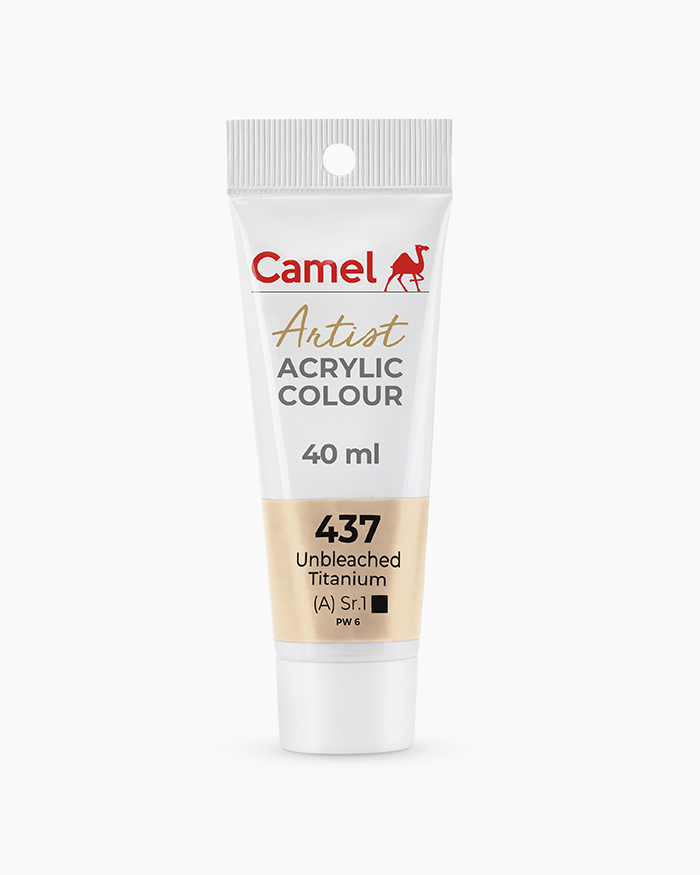 Artist Acrylic Colours Individual tube of Unbleached Titanium in 40 ml