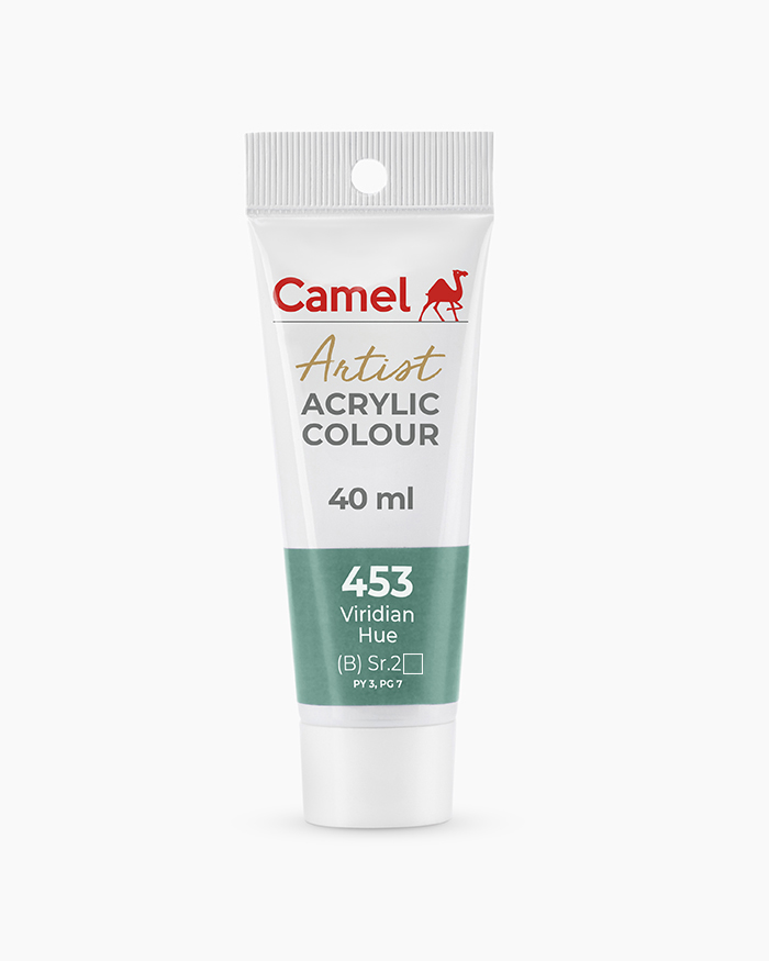 Artist Acrylic Colours Individual tube of Viridian Hue in 40 ml