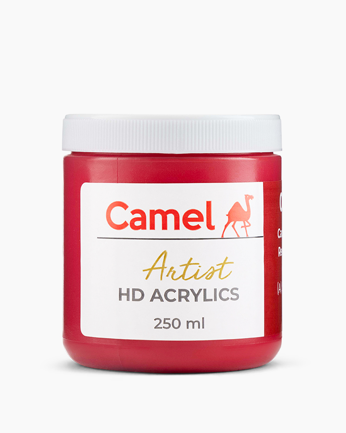Artist HD Acrylics Individual jars of Cadmium Red Dark in 250 ml