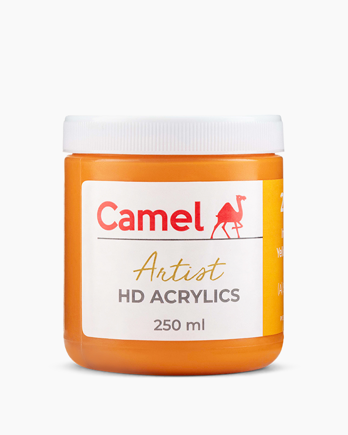 Artist HD Acrylics Individual jars of Indian Yellow Hue in 250 ml