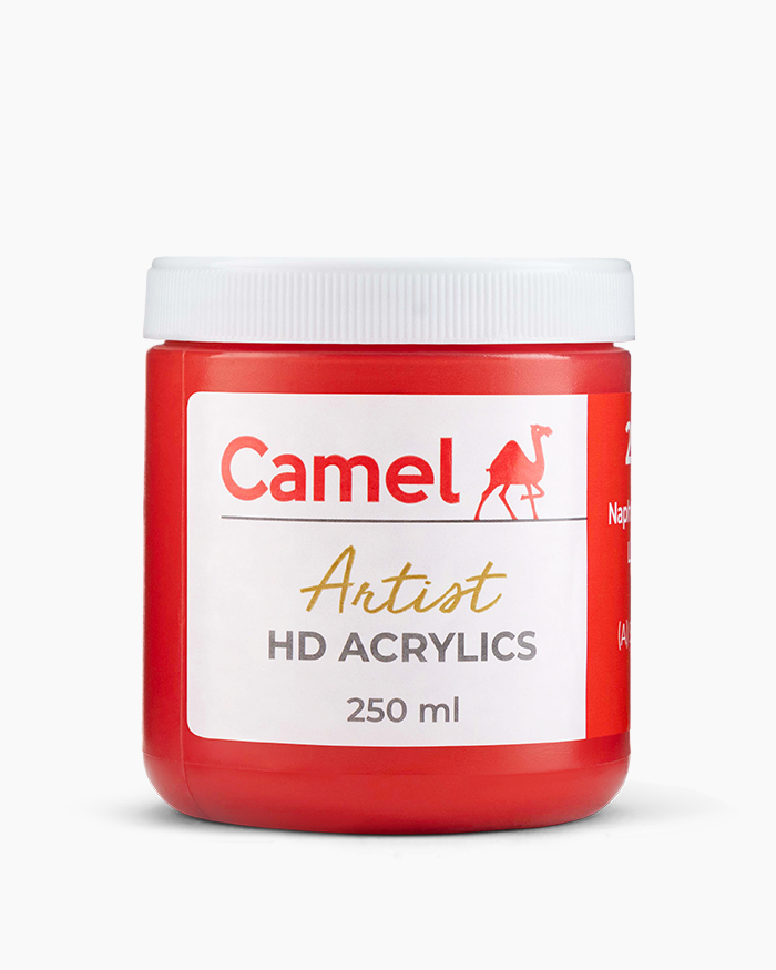 Artist HD Acrylics Individual jars of Naphthol Red Light in 250 ml