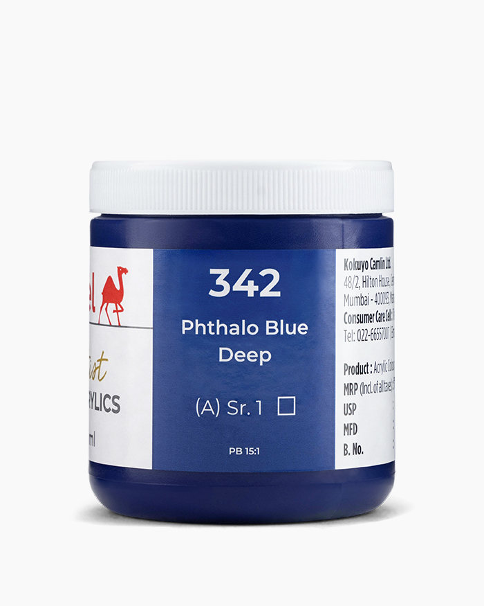 Artist HD Acrylics Individual jars of Phthalo Blue Deep in 250 ml