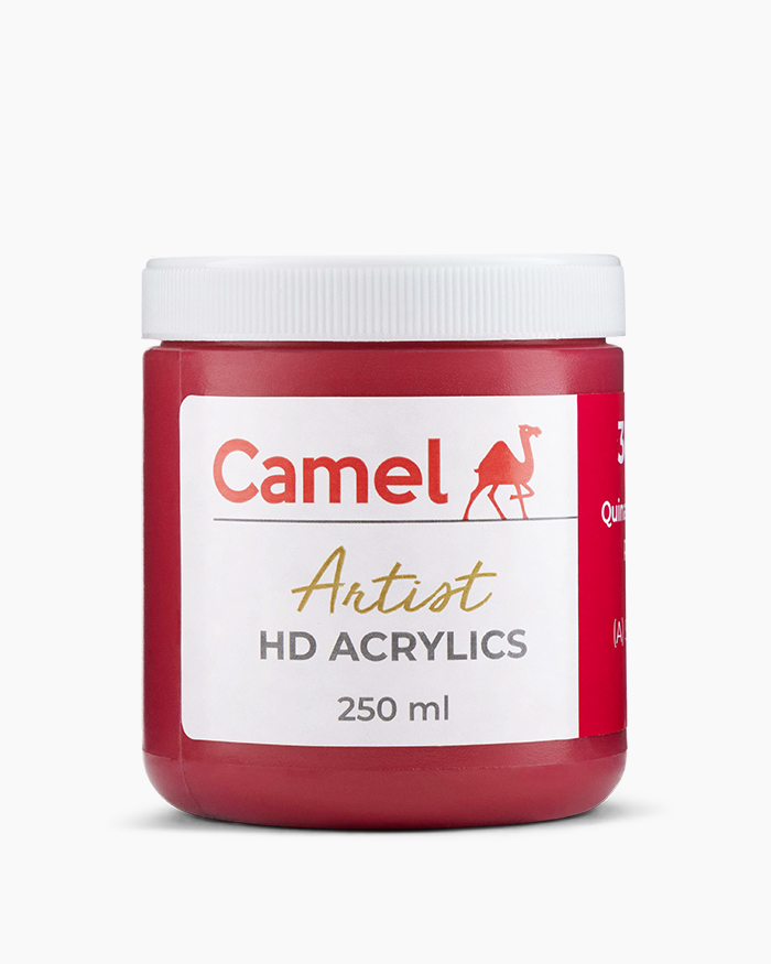 Artist HD Acrylics Individual jars of Quinacridone Red in 250 ml