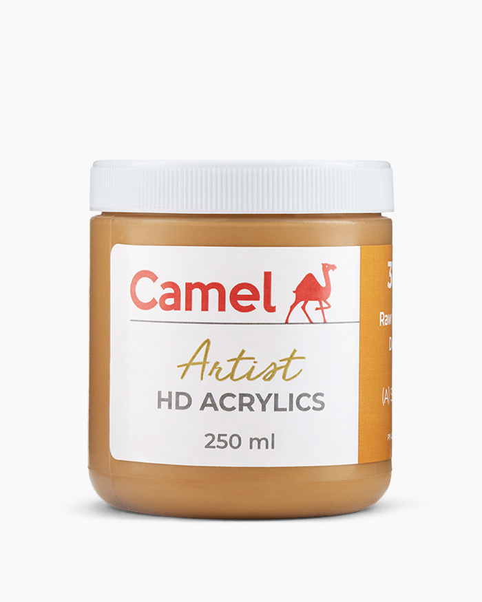 Artist HD Acrylics Individual jars of Raw Sienna Deep in 250 ml
