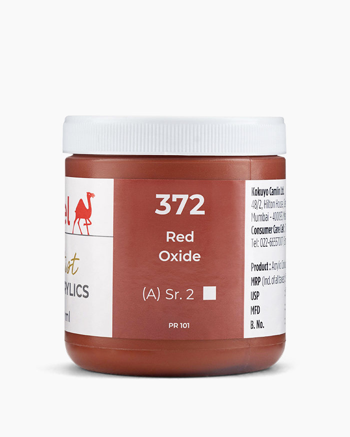 Artist HD Acrylics Individual jars of Red Oxide in 250 ml