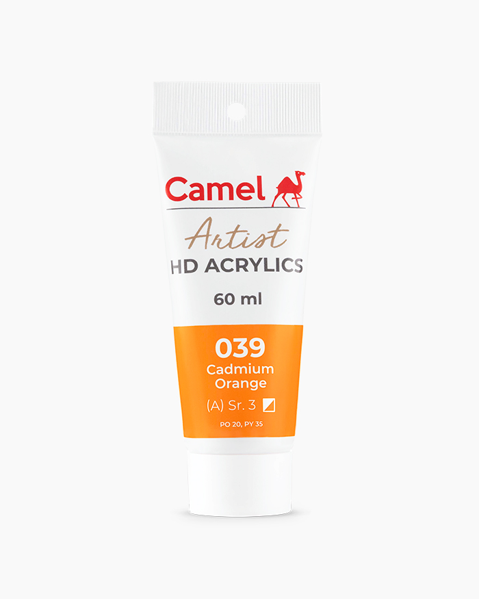 Artist HD Acrylics Individual tubes of Cadmium Orange in 60 ml