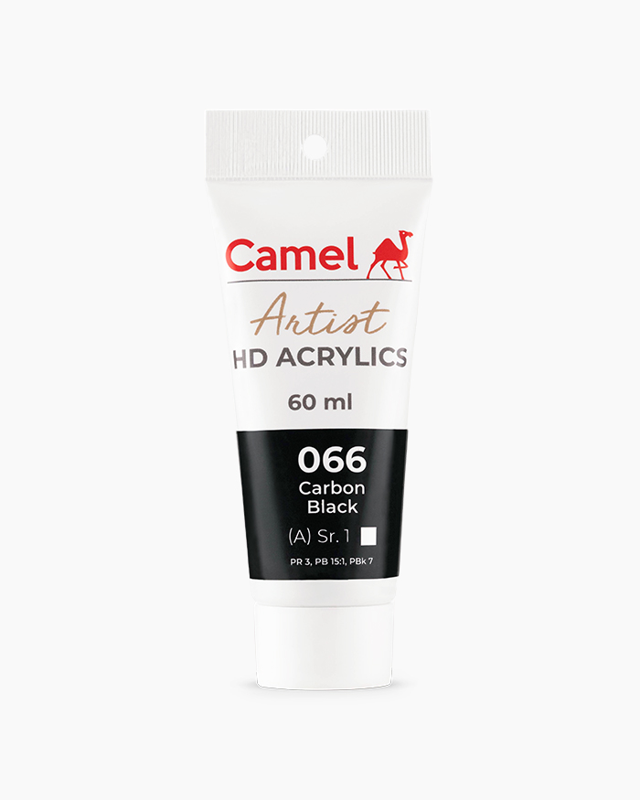 Artist HD Acrylics Individual tubes of Carbon Black in 60 ml