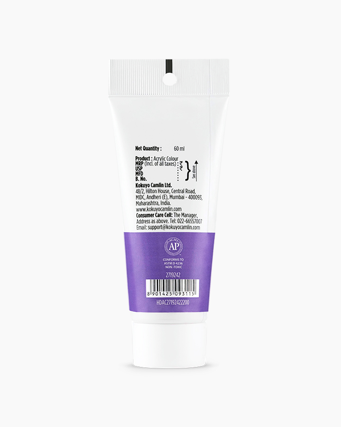 Artist HD Acrylics Individual tubes of Light Violet in 60 ml