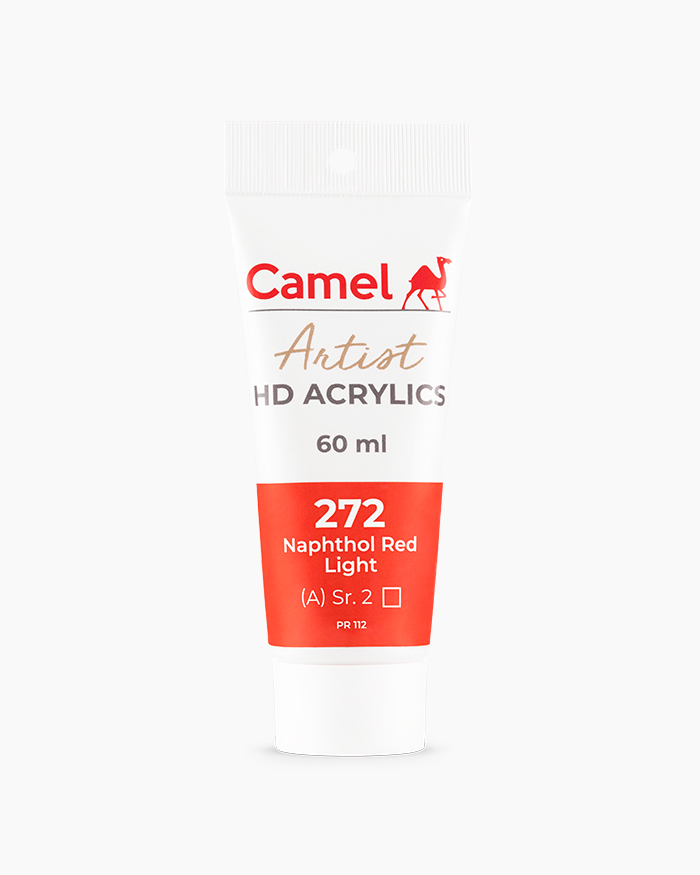 Artist HD Acrylics Individual tubes of Naphthol Red Light in 60 ml