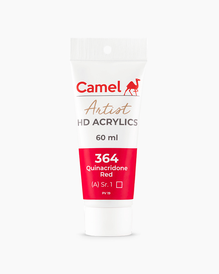 Artist HD Acrylics Individual tubes of Quinacridone Red in 60 ml