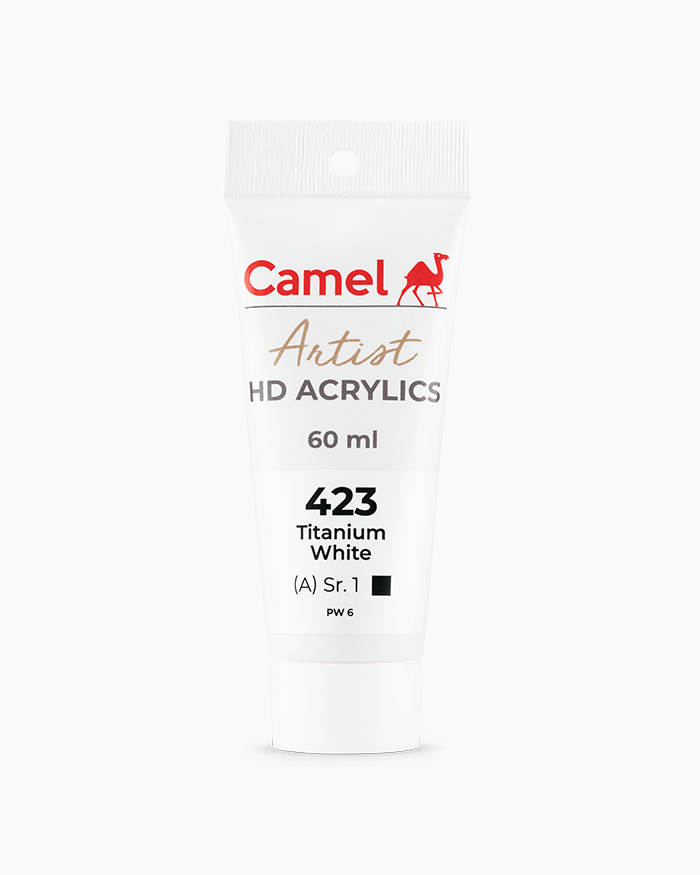 Artist HD Acrylics Individual tubes of Titanium White in 60 ml