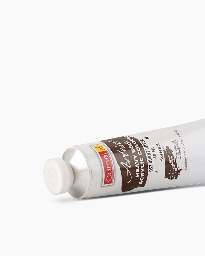 Artist Heavy Body Acrylic Colours Individual tube of Burnt Umber in 40 ml