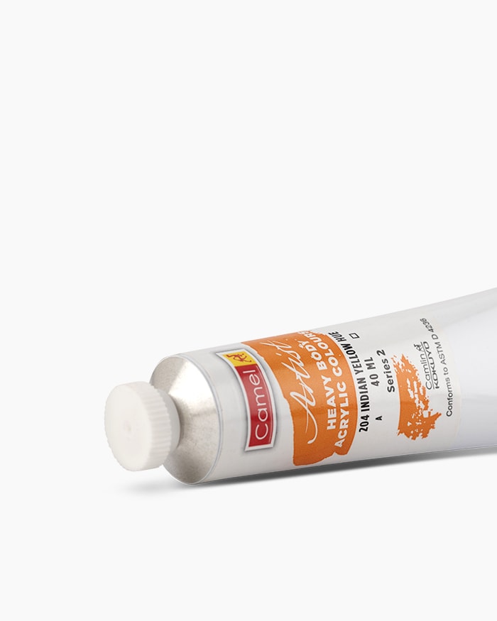 Artist Heavy Body Acrylic Colours Individual tube of Indian Yellow Hue in 40 ml