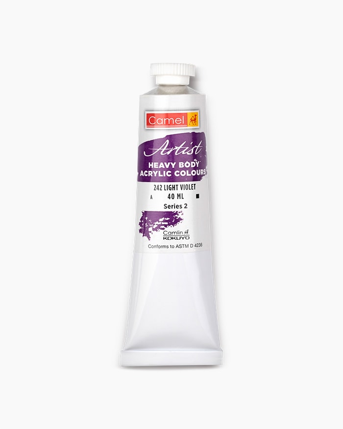 Artist Heavy Body Acrylic Colours Individual tube of Light Violet in 40 ml