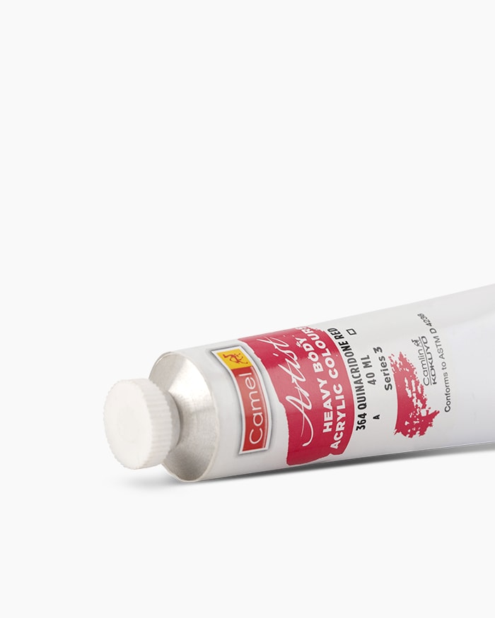 Artist Heavy Body Acrylic Colours Individual tube of Quinacridone Red in 40 ml